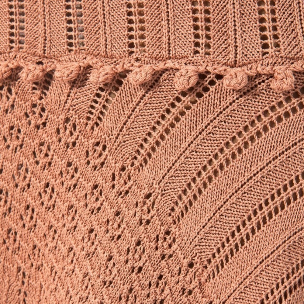 Jonathan Simkhai For Intermix Blush Crochet Handkerchief Hem Blush Dress - Picture 13 of 16